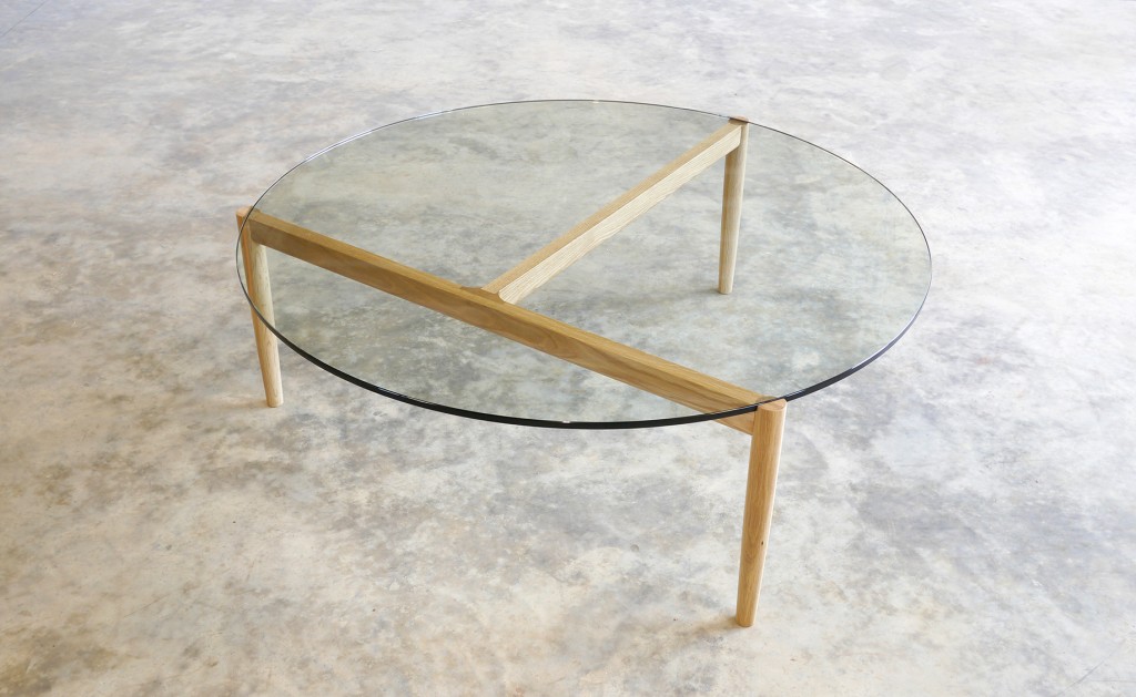 custom made glass coffee table